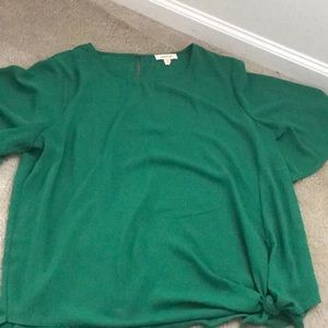 Emerald green blouse